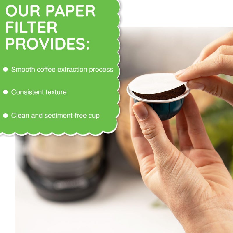 My-Cap Coffee Pod Paper Filters for use with Caps - Reuse Capsules for Vertuo Line Brewers - Coffee Paper Filters (Pack of 100) - Image 3